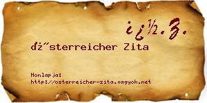 Österreicher Zita névjegykártya